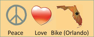 peace, love, bike Orlando