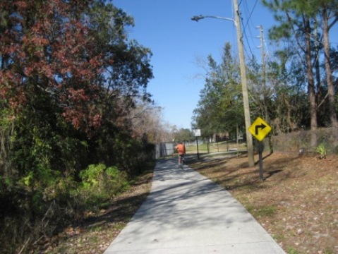 Biking on Casselberry Greenway Trail, Seminole County, Florida bikiing