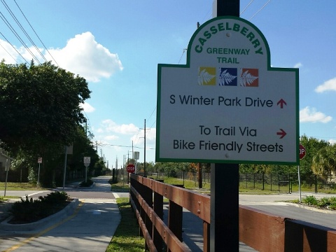 Biking on Casselberry Greenway Trail, Seminole County, Florida bikiing