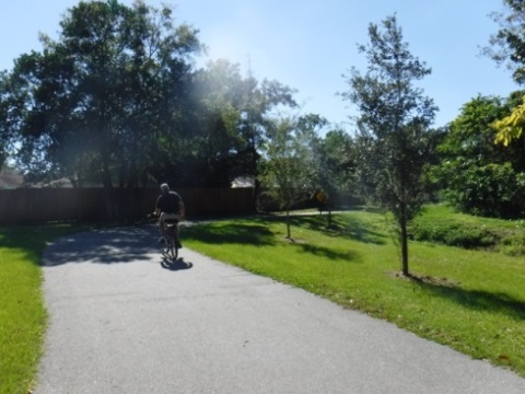 Biking on Casselberry Greenway Trail, Seminole County, Florida bikiing