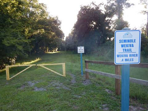 Seminole-Wekiva Trail, Markham Trailhead to Wekiva River, Seminole County, Florida biking