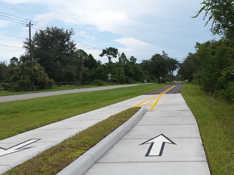 Florida biking, East Central Rail Trail, Enterprise, Osteen